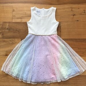 Bonnie Jean White and Pastel Tulle Birthday/Holiday/Party Dress